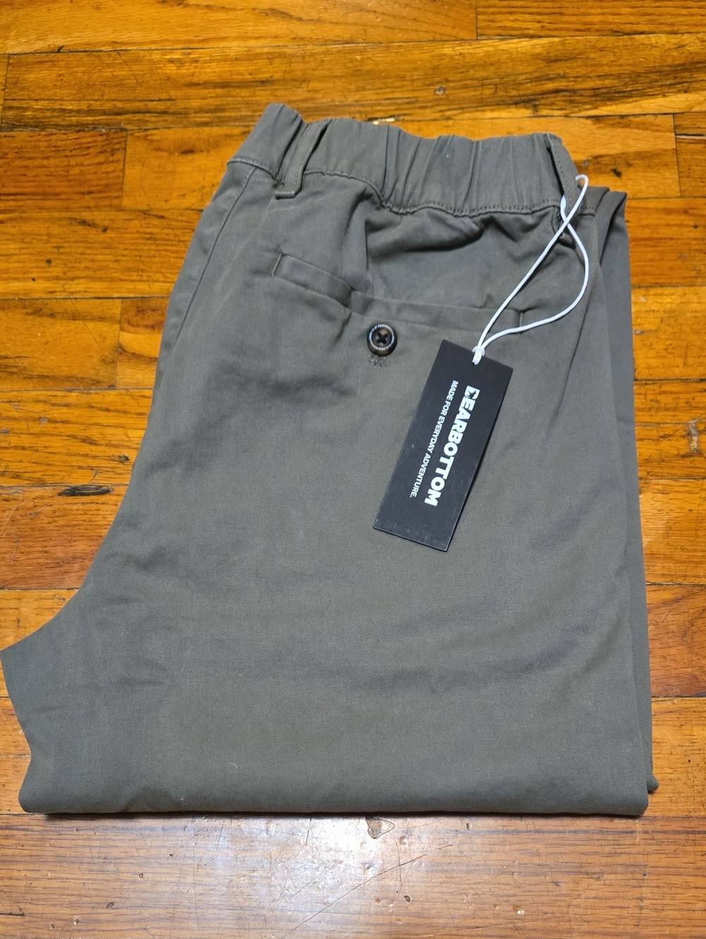 Bearbottom Stretch Chino Pants Men’s SMALL 32” Inseam NWT Elastic Waist